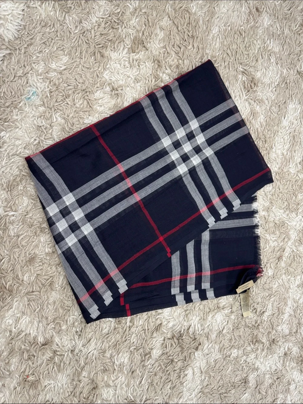 Authentic Burberry London check oversized scarf wrap